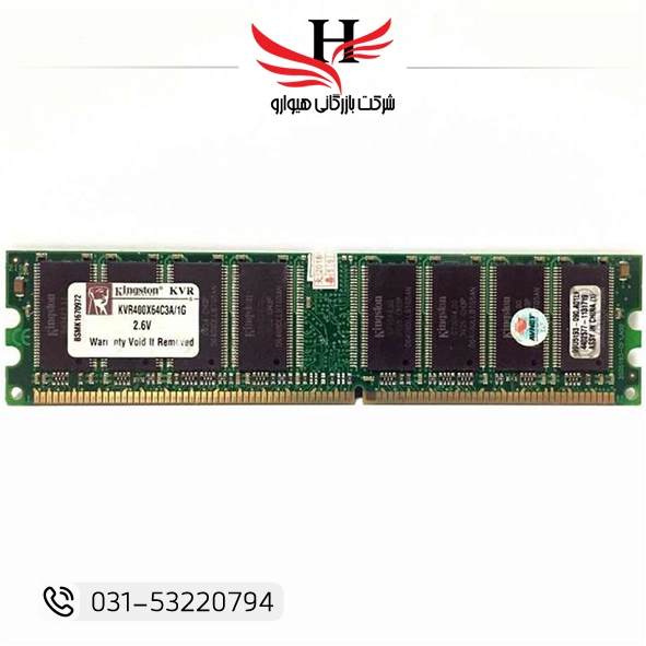 رم کامپیوتر استوک 256MB DDR1 باس 400 مناسب سیستم‌های قدیمی دسکتاپ